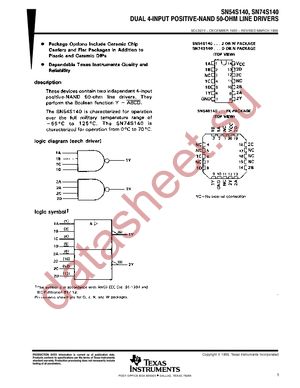 SN74S140DE4 datasheet  